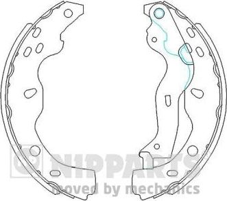 Тормозные колодки Nipparts задние для Fiat Sedici 2006-2014. Артикул N3508029