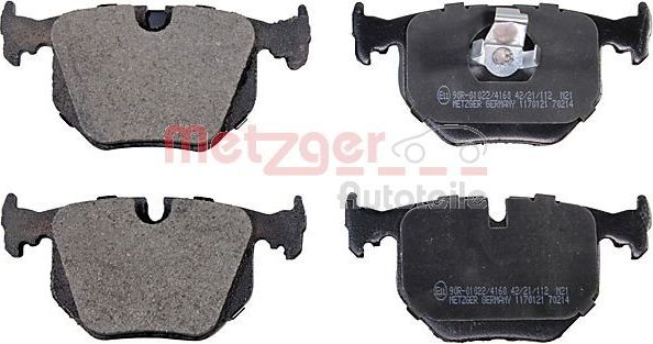 Тормозные колодки (в сборе) Metzger задние для BMW X5 I (E53) 2000-2006. Артикул 1170121