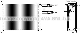 Радиатор отопителя (печки) AVA для Citroen Jumper I 1994-2002. Артикул CN6128
