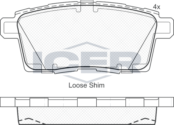 Тормозные колодки Icer. Артикул 181963