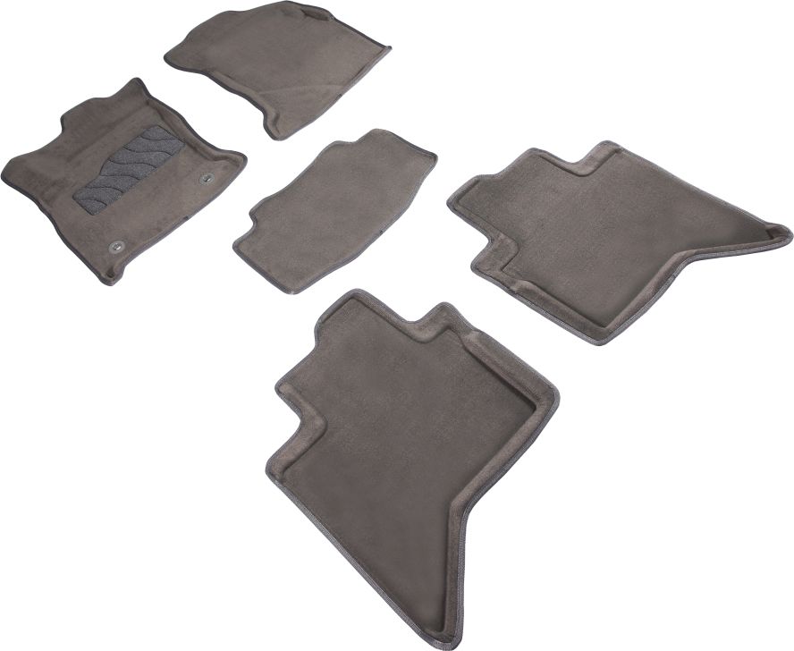 Коврики Seintex 3D ворсовые для салона Toyota Hilux VIII 2015-2026 Серые. Артикул 88648
