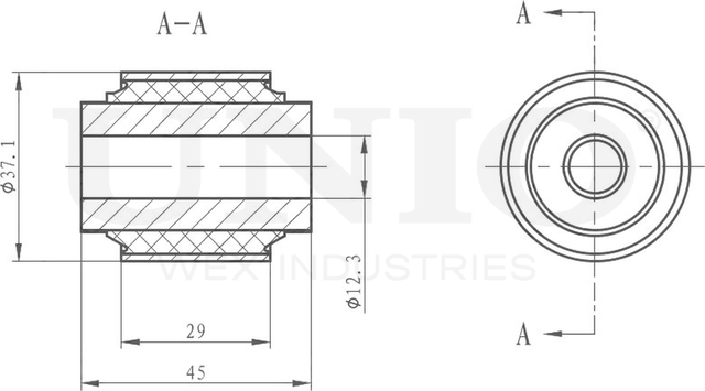 Сайлентблок поворотного кулака (Unio). Артикул RMP-20368