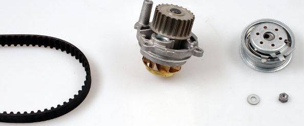 Помпа (водяной насос) с комплектом ремня ГРМ Hepu. Артикул PK05450