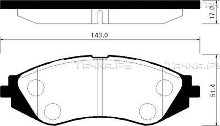 Тормозные колодки HSB. Артикул HP2005