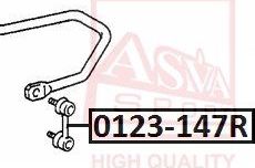 Стойка (тяга) стабилизатора Asva. Артикул 0123-147R