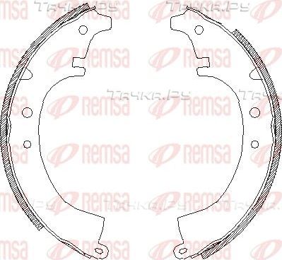 Тормозные колодки Remsa задние для Toyota Corolla E80 1983-1987. Артикул 4087.00