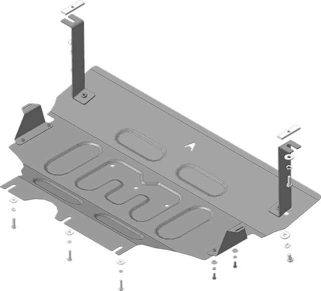 Защита АвтоСтандарт для картера и КПП Audi A3 8V 2012-2020. Артикул 52303