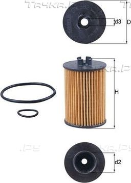 Масляный фильтр Mahle-Knecht. Артикул OX 382D
