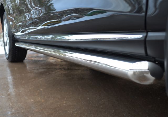 Защита порогов RusStal труба d63 (вариант 1) для Nissan Murano Z51 2010-2015. Артикул NMT-0103111