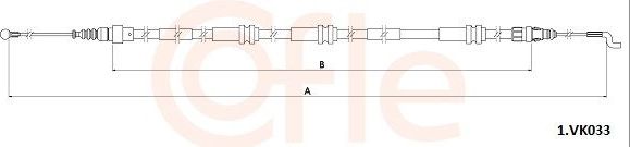 Трос ручника (тросик ручного тормоза) Cofle. Артикул 92.1.VK033