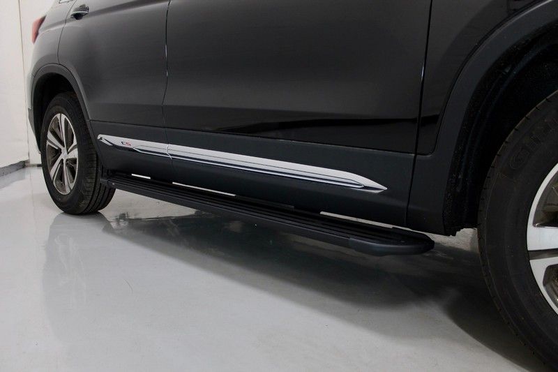 Пороги алюминиевые ТСС Slim Line Black 1720 мм для Changan CS75 FL 2020-2023. Артикул CHANCS7520-25B