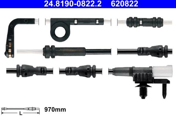 Датчик износа тормозных колодок  ATE. Артикул 24.8190-0822.2