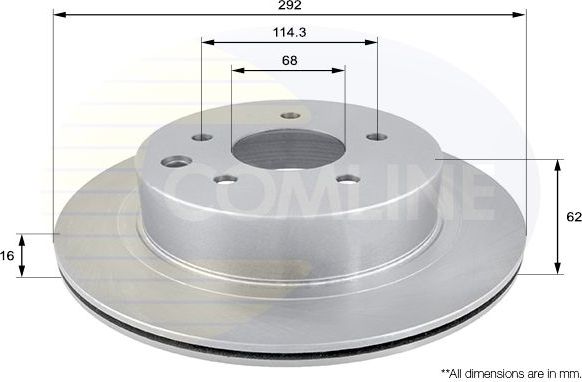 Тормозной диск Comline задний для Infiniti G III 2002-2007. Артикул ADC0272V