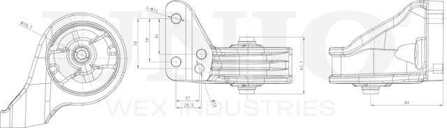 Опора двигателя (Unio). Артикул RMP-15010