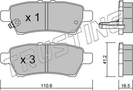 Тормозные колодки Trusting. Артикул 760.0