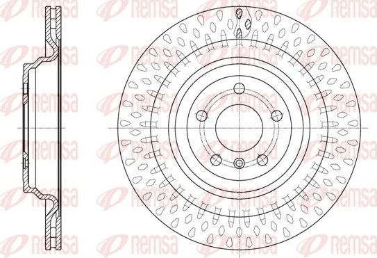 Тормозной диск Remsa. Артикул 61635.10