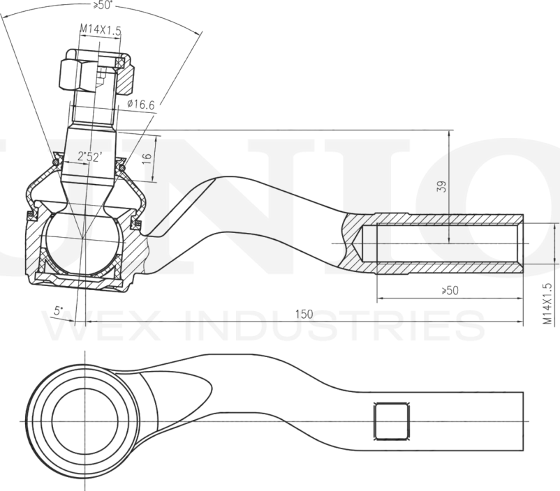 Наконечник рулевой тяги (Unio). Артикул SSP-10130