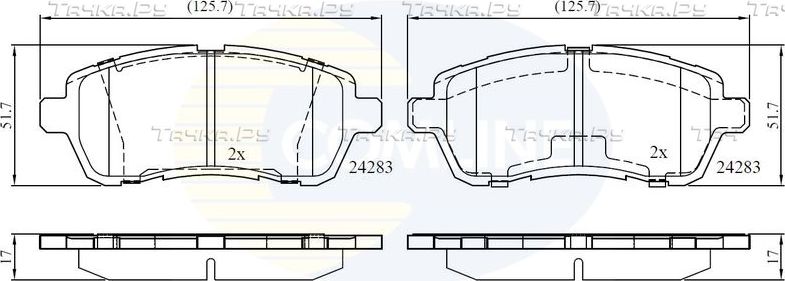 Тормозные колодки Comline Comline передние для Ford Fiesta VI 2008-2019. Артикул CBP01618