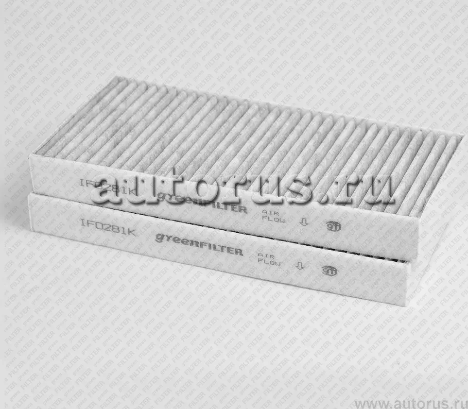 Фильтр салона, комплект [Угольный] (Green Filter). Артикул IF0281K