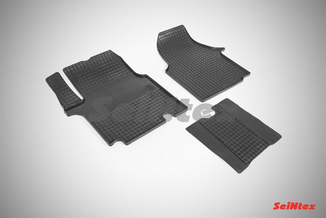 Коврики резиновые Seintex с узором сетка для салона Nissan Primastar 2001-2014. Артикул 86006