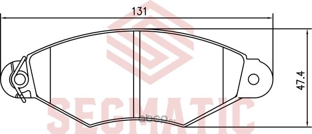Колодка торм диск пер (Segmatic). Артикул SGBP2653