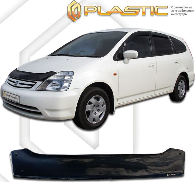 Дефлектор СА Пластик для капота (Classic черный) Honda Stream RN1-RN5 2000-2004. Артикул 2010010101237