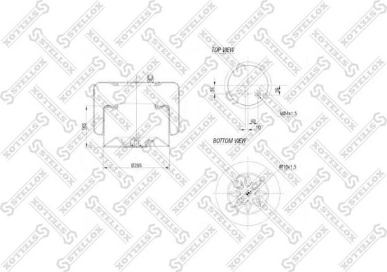 Пневмоподушка (пневморессора) Stellox. Артикул 84-00132-SX