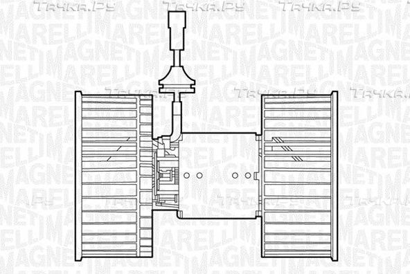 Вентилятор, мотор печки (отопителя) салона Magneti Marelli. Артикул 069412534010