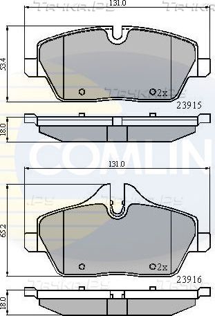 Тормозные колодки Comline Comline передние для MINI Clubman I (R55) 2010-2014. Артикул CBP01531