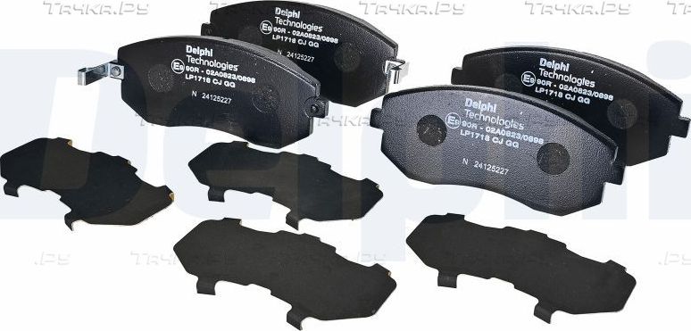 Тормозные колодки Delphi (Low-Metallic) передние для Toyota GT86 I 2012-2026. Артикул LP1718