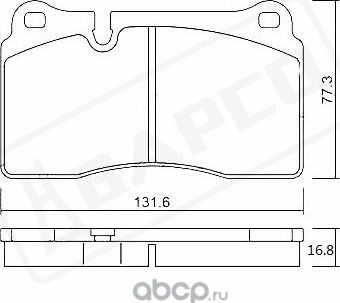 Колодки тормозные дисковые BP0332 передние, комплект, (Bapco) Bapco. Артикул BP0332