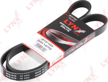 Приводной ремень поликлиновой LYNXauto для Ford S-MAX II 2015-2018. Артикул 6PK1270