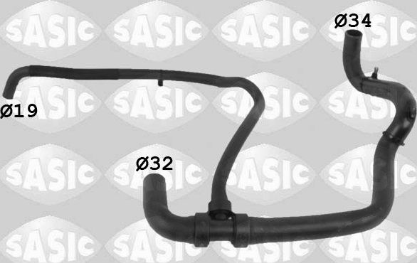Патрубок радиатора (системы охлаждения) Sasic левый нижний для Renault Fluence I 2010-2017. Артикул 3404176