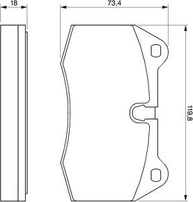 Тормозные колодки Bosch (Low-Metallic). Артикул 0 986 424 209