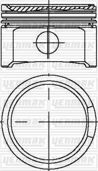 Поршень Yenmak для Audi A4 II (B6) 2000-2004. Артикул 31-04299-050
