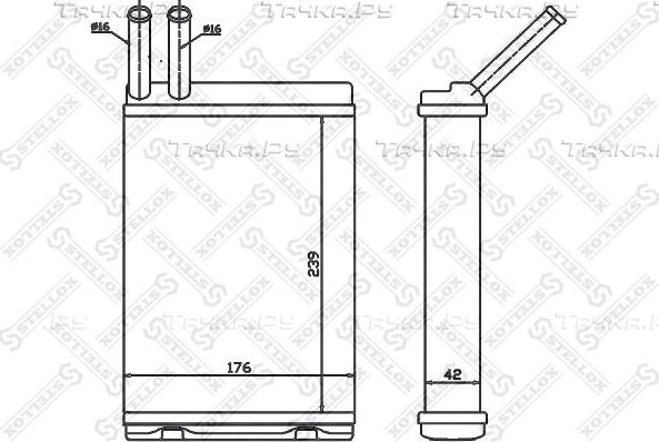 Радиатор отопителя (печки) Stellox. Артикул 10-35129-SX