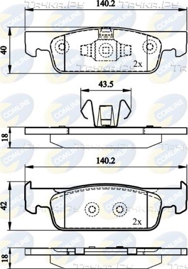 Тормозные колодки Comline Comline. Артикул CBP02144