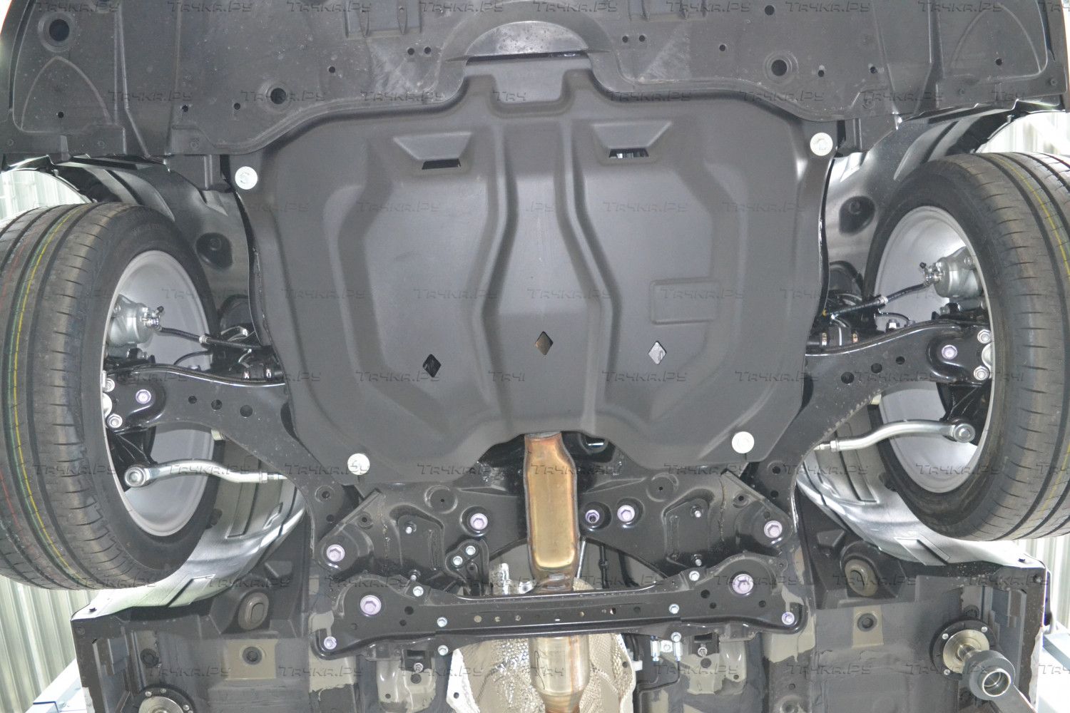 Защита композитная АВС-Дизайн для картера и КПП Toyota Highlander (V-2.5 гибрид; V-2.0 (Китай)) 2019-2026. Артикул 24.32k