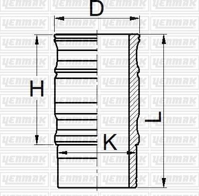 Гильза цилиндра Yenmak (Серый чугун). Артикул 51-05963-000