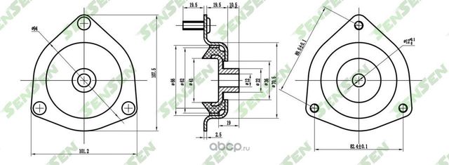 ОПОРА АМОРТИЗАТОРА ПЕРЕДНЕГО NISSAN ALMERA N16 ALL 00 (Sensen) Sensen. Артикул M61095