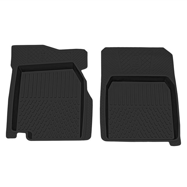 Коврики Rezkon резиновые (премиум) передние для салона Lada (ВАЗ) 2107 1982-2012. Артикул 1539005300