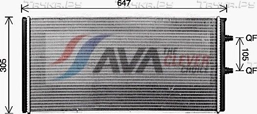 Радиатор низкотемпературный AVA для BMW i8 I 2014-2018. Артикул BW2604