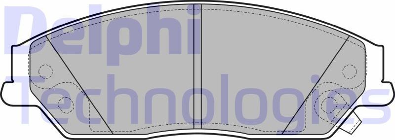 Тормозные колодки Delphi (Low-Metallic). Артикул LP2714