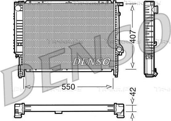 Радиатор охлаждения двигателя Denso. Артикул DRM17112