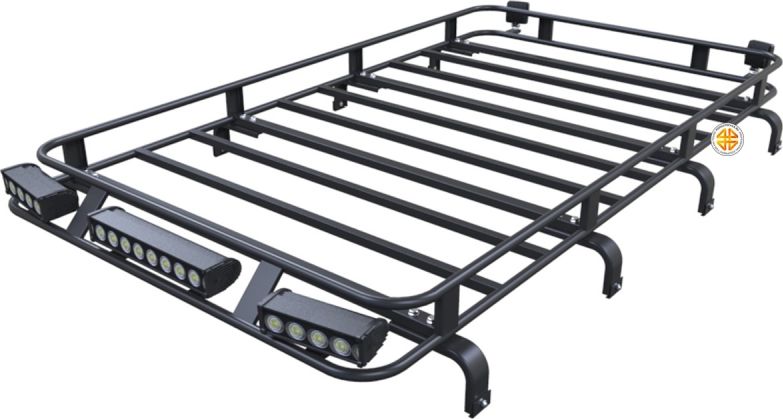 Багажник экспедиционный Podgotoffka 2300х1300x120 мм, крепление за водостоки для Hundai Galloper 5дв. 1991-2003. Артикул PGT-B.06.02