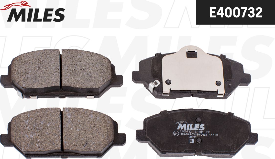 Тормозные колодки Miles (Low-Metallic). Артикул E400732