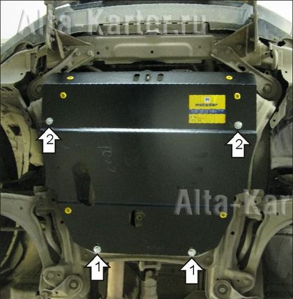 Защита Мотодор для картера, КПП Honda Ridgeline 2005-2008. Артикул 10801