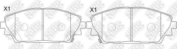 Тормозные колодки NiBK. Артикул PN5821