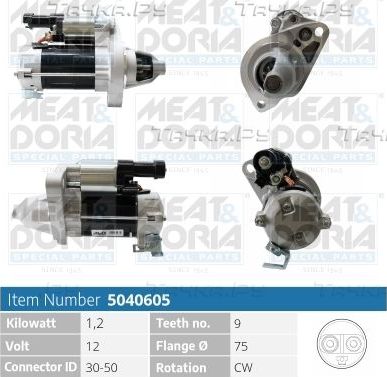 Стартер Meat & Doria для Honda Accord VIII 2008-2015. Артикул 5040605