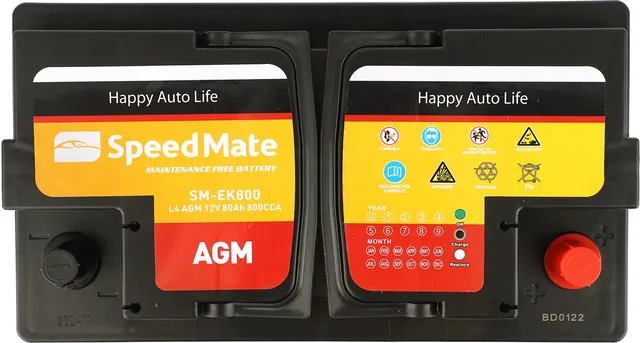 АКБ SPEEDMATE AGM 12V 80AH 800A 315X175X190 Speedmate. Артикул SMEK800